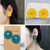 2pairs Flower Stud Earrings
