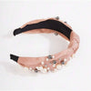 1pc Cute Pink Headbands For Women Head Bands Knotted Pearl Headband For Girl Women Hair Accessories