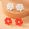 2pairs Flower Design Stud Earrings