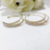 Pair crystal metal tassel Earrings