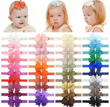  20pcs Macaron-Colored Children Hair Accessories, Simple And Sweet Bow Tie Hair Ties, Elastic Nylon Hairbands For Baby Girls