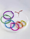 6pcs/set colorful hoop earrings