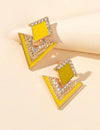 Rhinestone Geo Decor Earrings