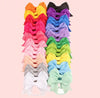 40pcs Elegant Solid Colour Bow Hair Ties for Girls