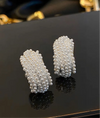 1pair Elegant Faux Pearl Stud Earrings