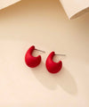 Classic Simple Candy Color Water Drop Stud Earrings