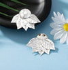 1pair Fashionable Exaggerated European & American Style Floral Element Party Daily Wear Gold Earrings