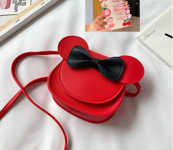 Bowknot Crossbody Purse With Cartoon Ears Bag