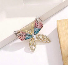  1pc Rhinestone Butterfly Brooch Pin, Suitable For Autumn/Winter Coat Decoration