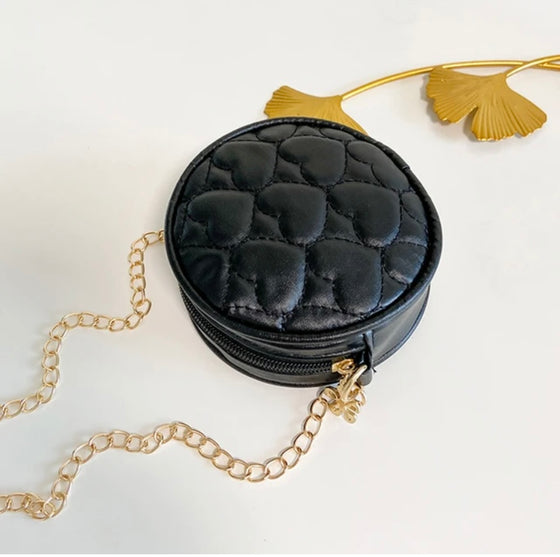 Girls Cut Love Heart Pattern  Chain Bag