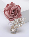 Flower & Faux Pearl Decor Brooch