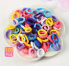 100pcs Colorful Hair Tie Ponytail Holders Set