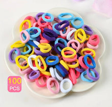  100pcs Colorful Hair Tie Ponytail Holders Set