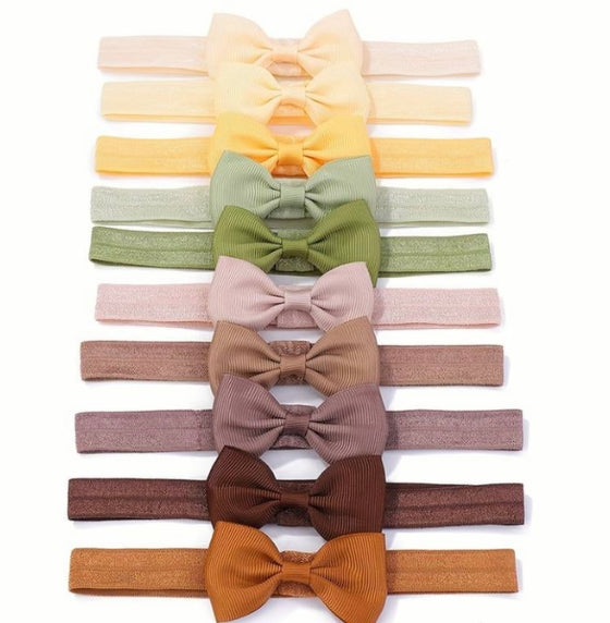 10pcs Random Cute Bow Decor Headband Hairband Headwear Hair Accessories For Baby Girls, Ideal choice for Gifts