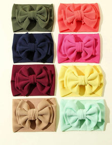  8pcs Baby Bow Decor Hair Band