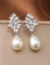 1 Pair Luxury Flower Water Drop CZ Women Wedding Earrings