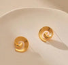 Vintage Horn Shaped Earrings, High-End Design Statement Earrings