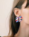 1pair Creative Rhinestone Inlay Earrings For Women