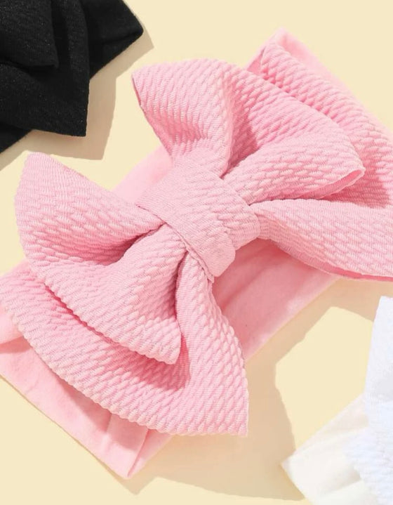 3pcs Baby Bow Decor Hair Band