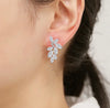 Silver Zirconia Earrings Female Fashion Versatile Earrings