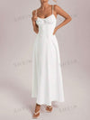 Ruched bust tie front dress