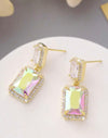 A Pair Of French Luxury Micro-Paved Earrings For Women