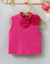 Toddler Girls Appliques Mock Neck Tank Top