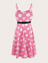 Unity Polka Dot Belted Cami Dress