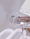 2pcs Cubic Zirconia Decor Stud Earrings
