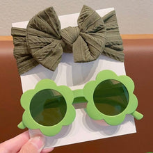  Glasses Headband Set,flower Round Frame Wide Bow Headband