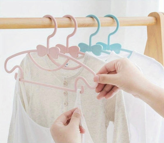 5pcs Pink Bowknot Design Baby Hangers, Strong And Sturdy