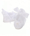 0-1 Year Baby Girls' White Christening Shoes, Princess Soft Bottom Walking Shoes