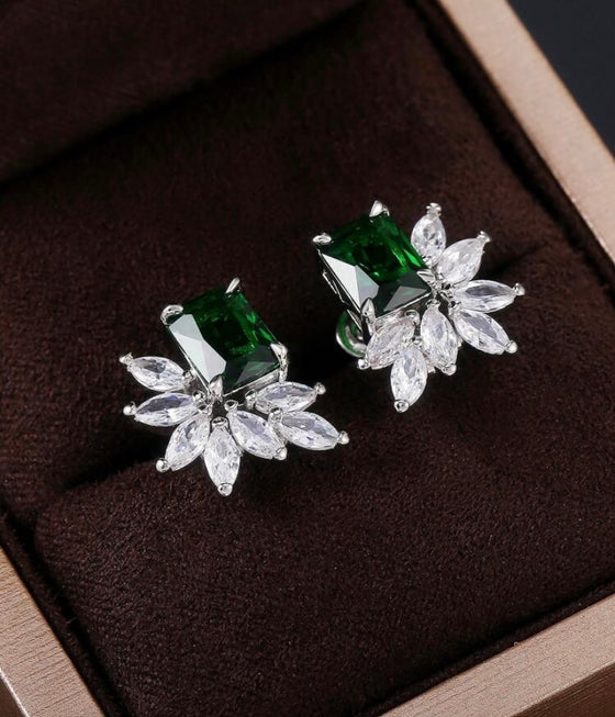 1 Pair Gorgeous Cubic Zirconia Stud Earrings