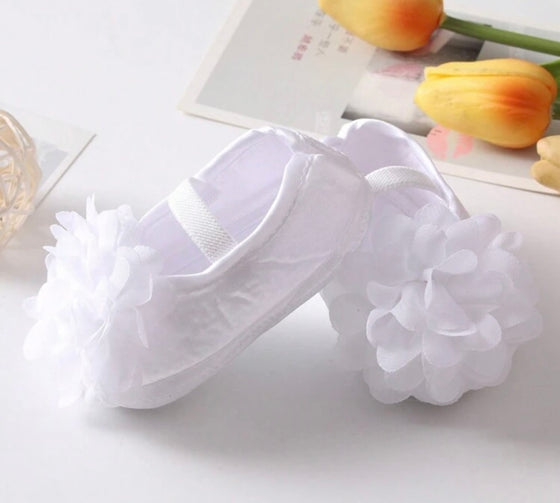 Baby Shoes & Headband Set, Flower Pattern Princess Style, Perfect For Birthday Party Decoration, Ages 0-6Months