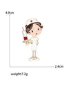 1pc Zinc Alloy Nurse Shaped Brooch