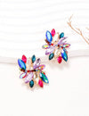 1pair Creative Rhinestone Inlay Earrings For Women