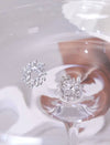 2pcs Cubic Zirconia Decor Stud Earrings