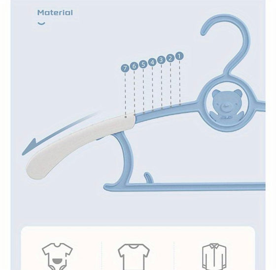 10pcs Blue Multifunctional Retractable Non-slip Hanger