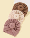 3pcs Baby Solid Hat Set