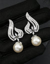 2pcs Fashionable Copper Cube, , Geometric Flower & Faux Pearl Dangle Earrings Suitable For Women's Daily Wear
