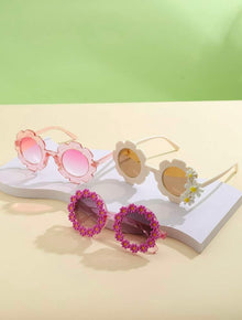  3pcs Kids' Flower & Daisy Shaped Decor Multicolor Combination Fashion Glasses