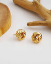 Twist Detail Round Stud Earrings