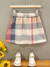 Kids EVRYDAY Toddler Girls Plaid Fake Button Belted Skirt