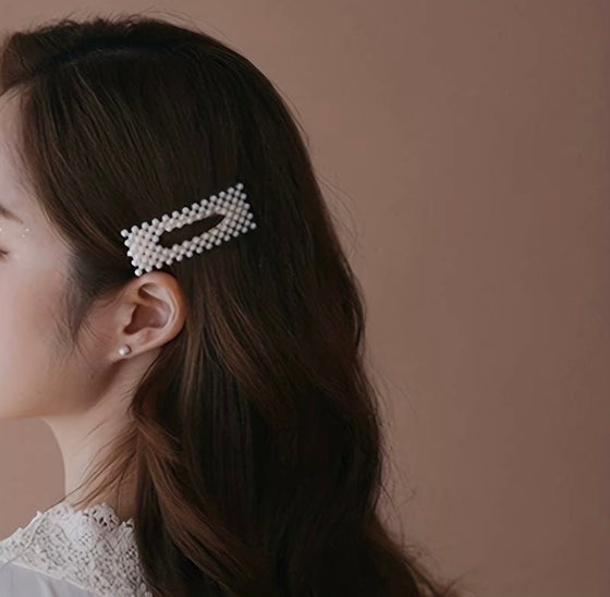 16 pcs Faux Pearl Hair Clips