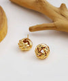 Twist Detail Round Stud Earrings