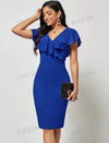 Clasi Ruffle Trim Bodycon Dress