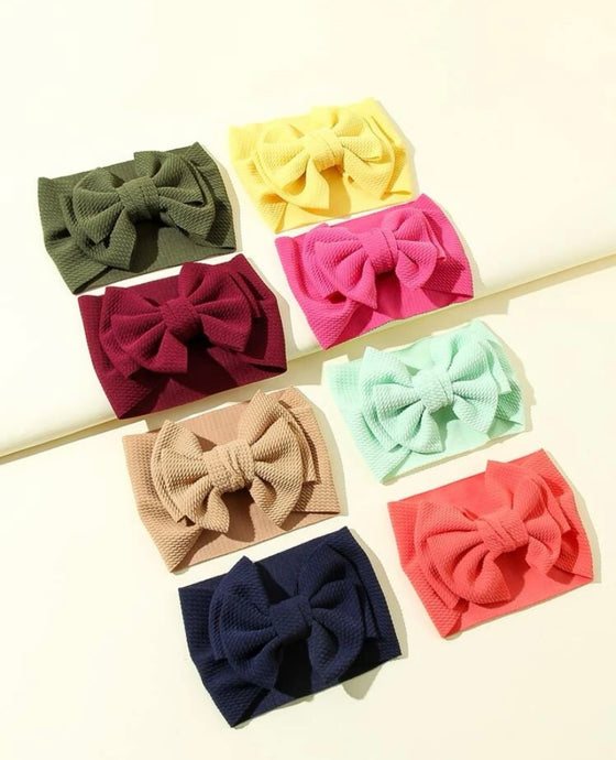 8pcs Baby Bow Decor Hair Band