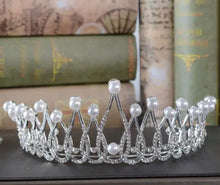  New Design Bride Rhinestone Crystal Crown Pearl Tiaras Wedding Hair Accessories