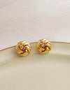 Twist Detail Round Stud Earrings