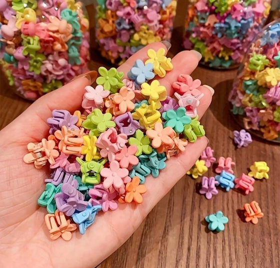 50pcs Mini Flower- Shaped Hair Claw Clips for Hair and Braids